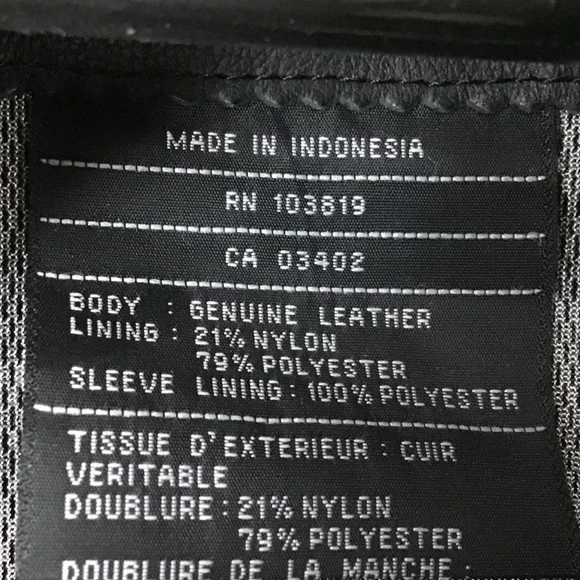 Harley Davidson Black Leather Jacket w/ Burgundy Embroidery - LW Women's Large - Picture 10 of 10